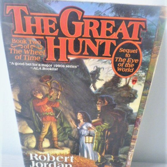 1990 GREAT HUNT Robert Jordan Book Two Wheel of Time Soft Cover Book Collection - Picture 1 of 3